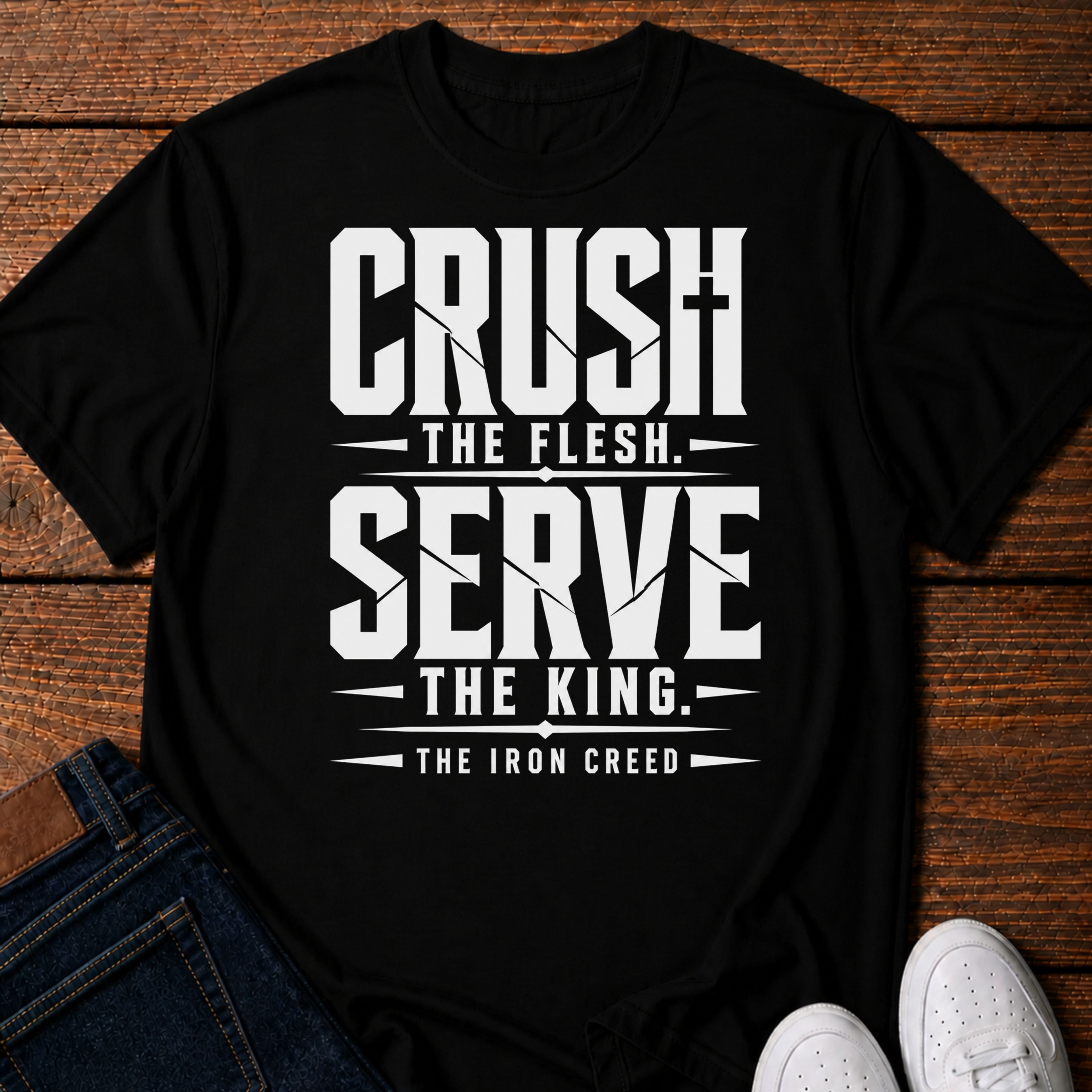 Crush the Flesh. Serve the King. T-Shirt