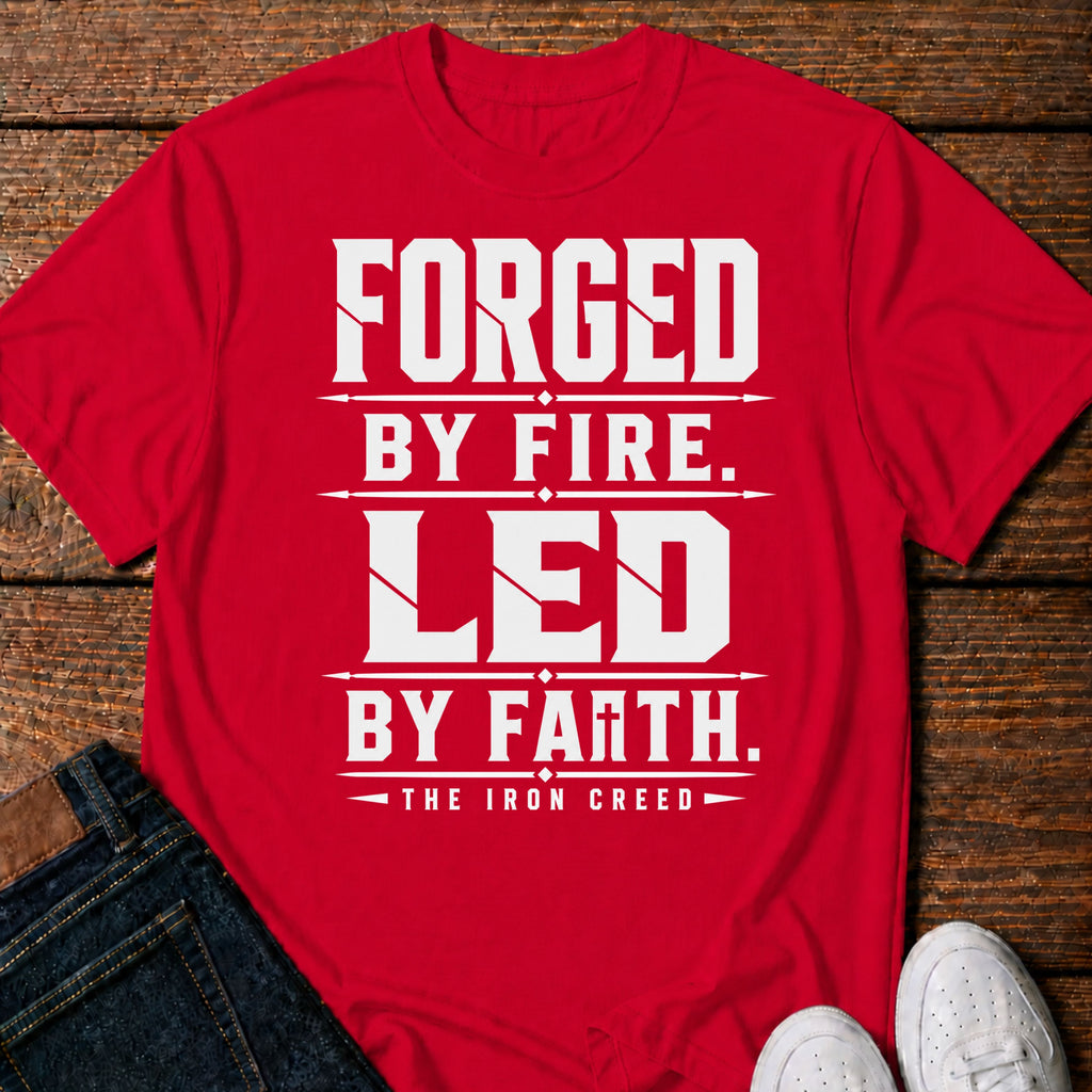 Forged by Fire. Led by Faith T-Shirt