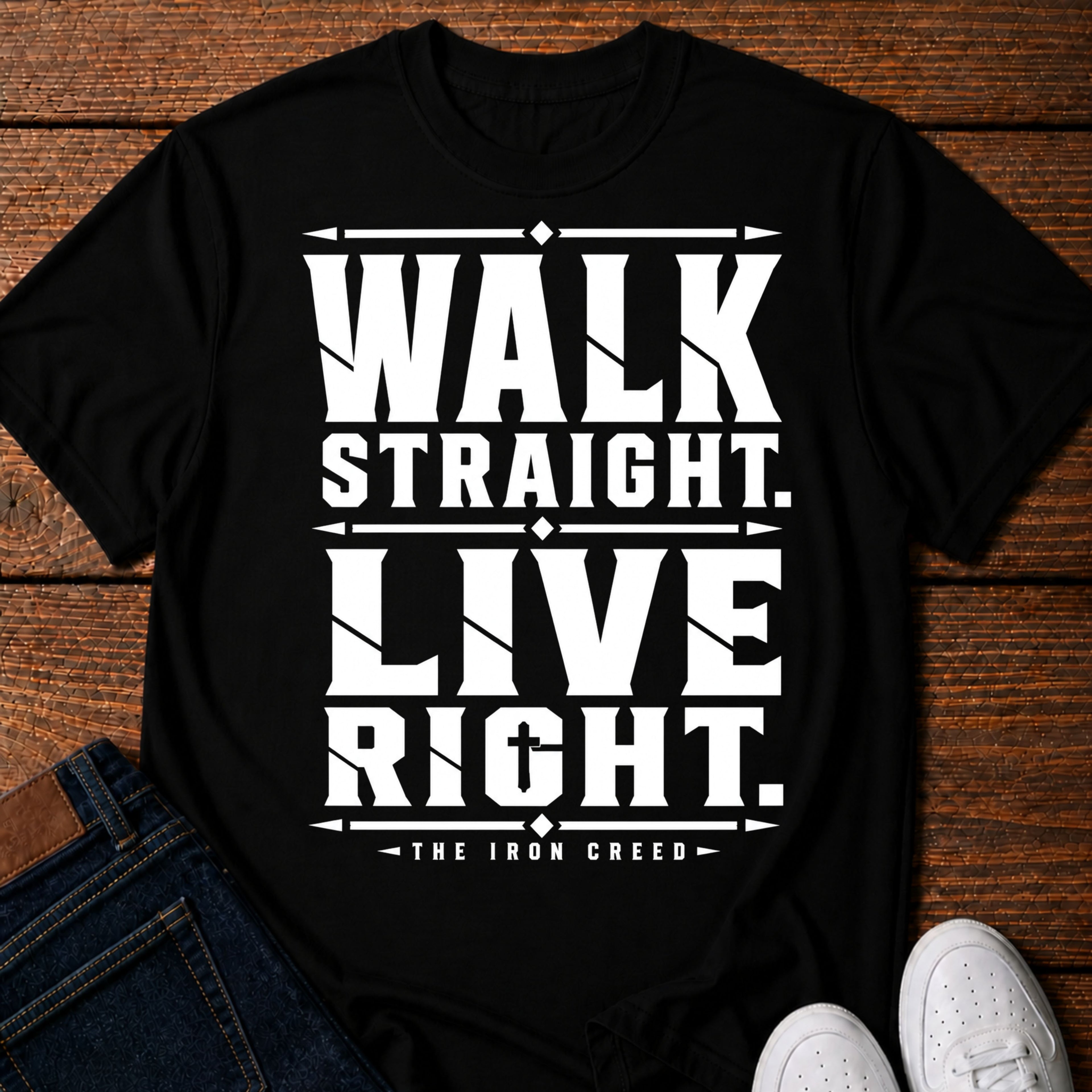 Walk Straight. Live Right. T-Shirt