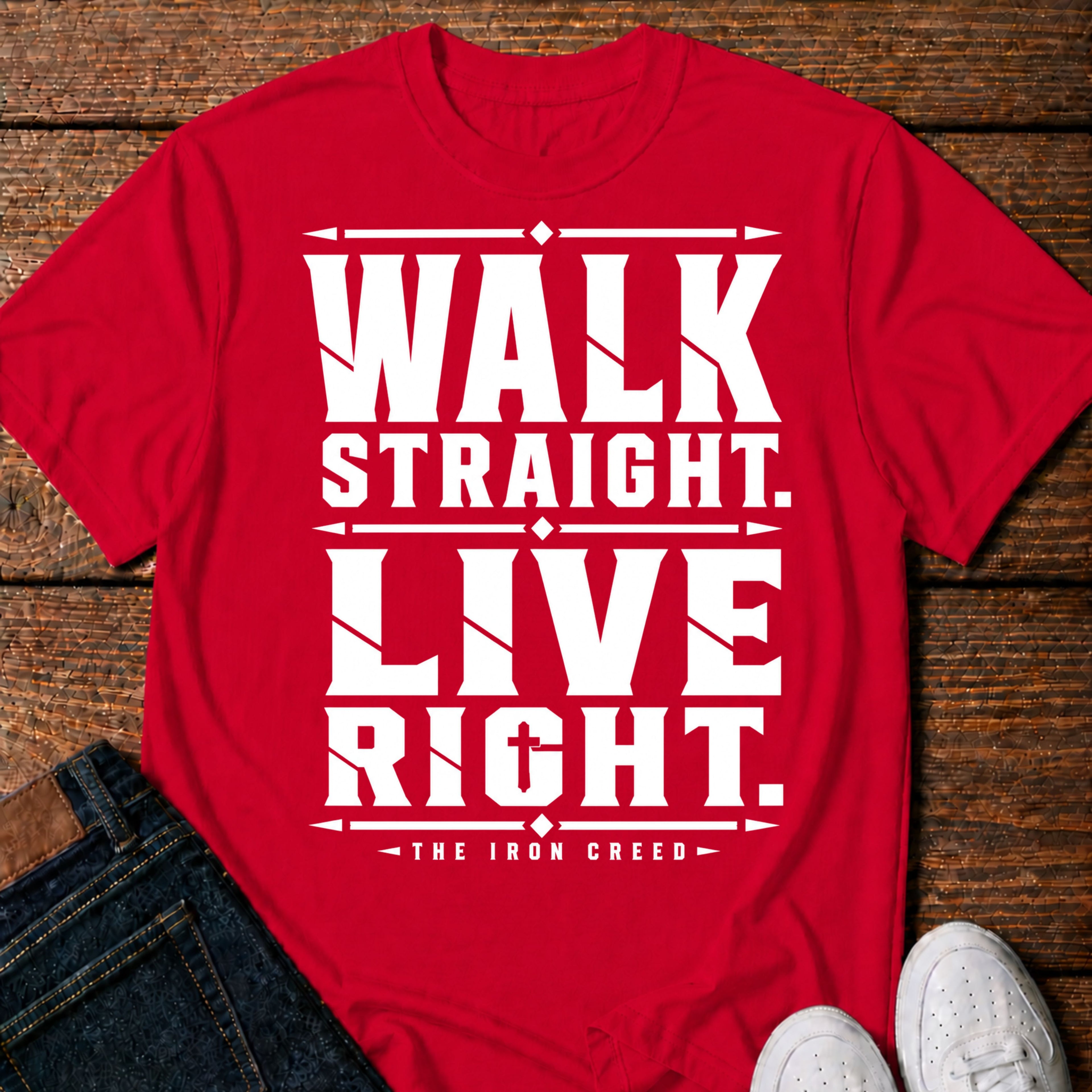 Walk Straight. Live Right. T-Shirt